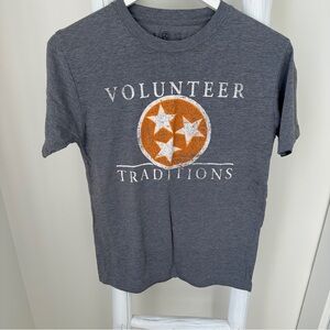 Volunteer Traditions Tennessee Logo Charcoal Gray T-Shirt Size Small